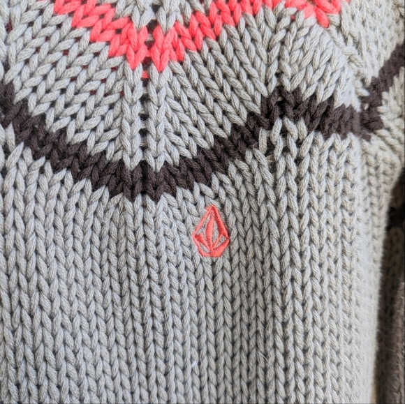 Volcom Brand Knit Sweater with Button Sleeves Super Soft Cotton Women's Size Med - Picture 12 of 15